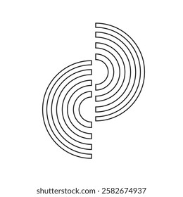 modern geometric design isolated white background. simple design