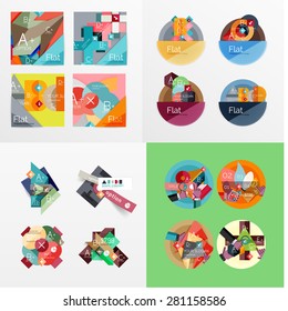 Modernos temlates de diseño geométrico para diagramas universales, banners de presentación, opciones de número y diseños de flujo de trabajo. Ilustración del vector