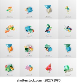 Modernos temlates de diseño geométrico para diagramas universales, banners de presentación, opciones de número y diseños de flujo de trabajo. Ilustración del vector