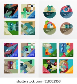 Modernos temlates de diseño geométrico para diagramas universales, banners de presentación, opciones de número y diseños de flujo de trabajo. Ilustración del vector