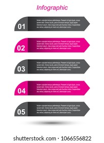 Modern geometric Design Template, can be used for info-graphics, banners for web layout.