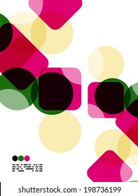 Modern geometric design template on white. Abstract background with copy space