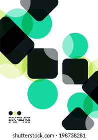 Modern geometric design template on white. Abstract background with copy space