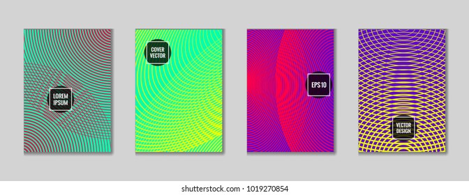 Modern geometric design title page pattern. Cool template journal header page set. First page minimal background for student notebook, dairy or notepad.