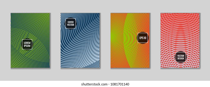 Modern geometric design title page pattern. Cool template journal header page set. First page minimal cover for corporate notebook, dairy or notepad.