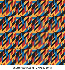 Modern Geometric Diagonal Stripe Background Pattern with Bold Color Palette
