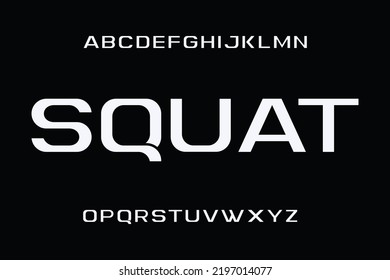 Modern geometric display font vector