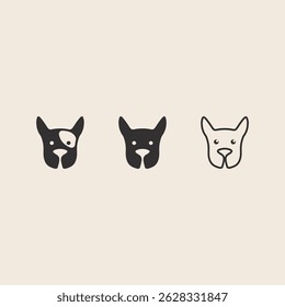 Modern Geometric Dog Icon Set