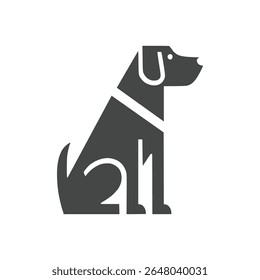 Modern Geometric Dog Logo Minimalist Vector Pet Icon for Branding or Design
