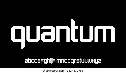 modern geometric elegant and unique alphabet font vector