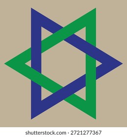 Un emblema geométrico moderno que simboliza la unidad y el equilibrio