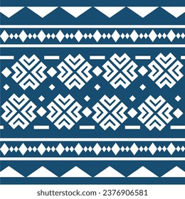 Modern geometric fabric pattern in beautiful shades of blue.