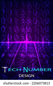 modern geometric figures, hi-tech numbers vector, modern technology background images.