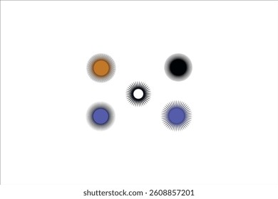 Modern Geometric Flower Illustration , Eco Art for Design Projects