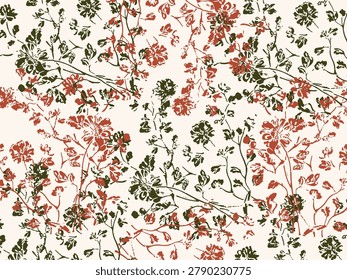 Modern Geometric Flower and leaves Pattern. wallpaper designs ,curtains design and also use in textile designs..eps