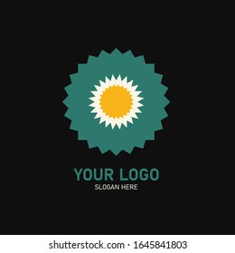 Diseño moderno de logotipos de flores geométricas
