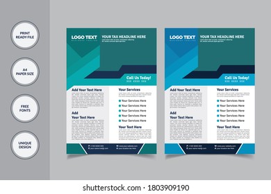 Modern Geometric Flyer design, 
Business Flyer, Accounting Template,