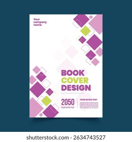Flyer Geométrico Moderno ou layout do cartaz Modelo para capa de livro e capa de brochura de negócios, relatório anual, Design de capa de revista com espaço em branco para fundo vetorial de texto 