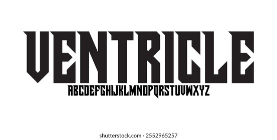 Modern geometric font, abstract tech type and futuristic technology typeface, vector techno alphabet. English letters font of digital future, HUD or computer game cyber world and Sci fi technology
