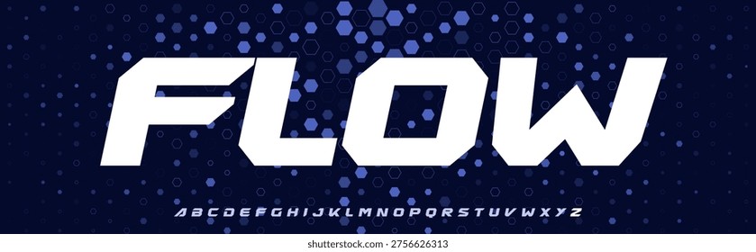 Modern Geometric Font with Cuts, Slanted Thick Letters for Trendy Logo and Headline in Sport, Game and Technology Themes. Vector typeset.