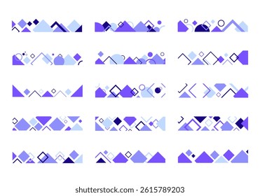 Modern Geometric Footer Element Set