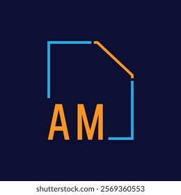 Modern Geometric Frame with Bold Typography Design