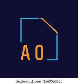 Modern Geometric Frame with Bold Typography Design