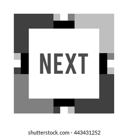 Modern geometric frame. Vector black minimal design background. Flat  layout.