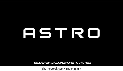 the modern geometric and futuristic alphabet display font vector typeset