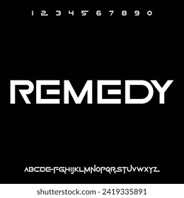modern geometric futuristic typeset display font