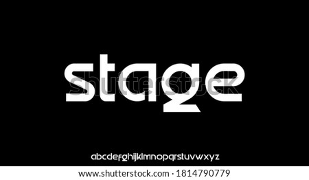 modern geometric futuristic typeset display font