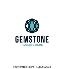 modern geometric Gemstone logo template