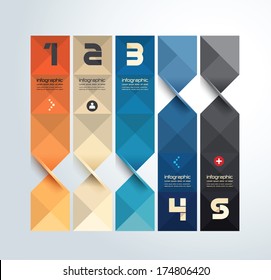 Modern geometric graph Design infographic template.can be used for infographics .graphic or website layout vector