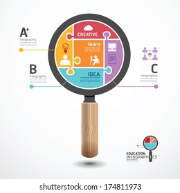 Modern geometric graph Design infographic template.graphic or website layout vector