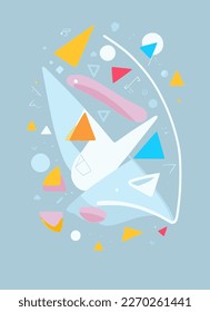 Modern Geometric Graphics Artwork. abstract graphic shapes template