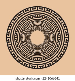 Modern geometric Greek key pattern design