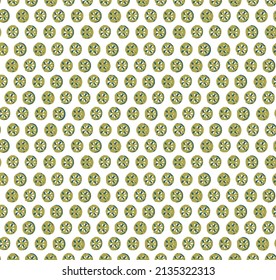 Modern geometric green circle texture pattern. Abstract simple geometric motif.