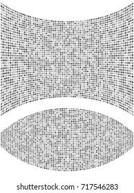 Modern geometric grey halftone background of bright glowing perspective with ellipce element circle. Graphic image template white black tone. Abstract vector Illustration eps10 for business brochure