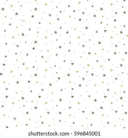 Modern Geometric hand-drawn Star Pattern. Vector Star seamless Pattern Background
