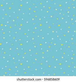 Modern Geometric hand-drawn Star Pattern. Vector Star seamless Pattern Background