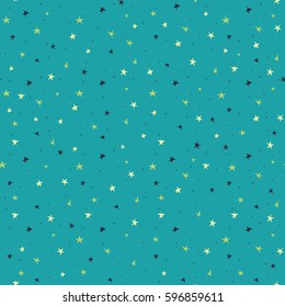 Modern Geometric hand-drawn Star Pattern. Vector Star seamless Pattern Background