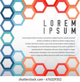 modern geometric hexagonal colorful. template design vector