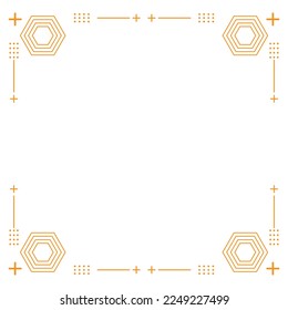 modern geometric hexagonal frame design element