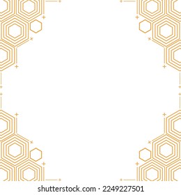 modern geometric hexagonal frame design element