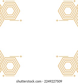 modern geometric hexagonal frame design element