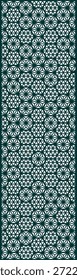 Modern Geometric Hexagonal Lattice Seamless Pattern Deskripsi: Abstract vertical geometric background. Black and white linear trellis design. Complex structure of triangles and stars suitable for wallpaper, textile, or architectural glass design