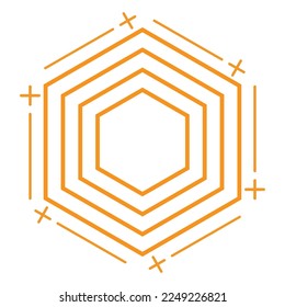 modern geometric hexagonal shape design element