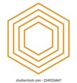 modern geometric hexagonal shape design element