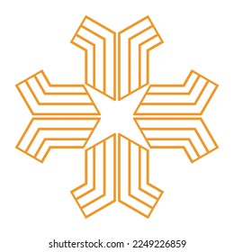 modern geometric hexagonal shape design element