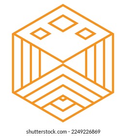 modern geometric hexagonal shape design element